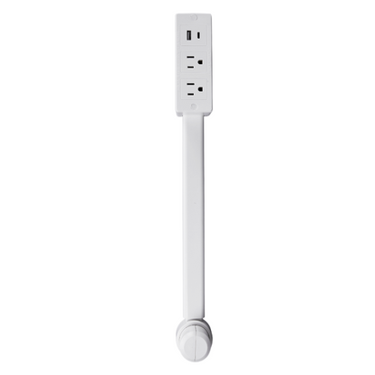 Telescoping and Rotating Outlet Extender with USB and USB C (US Plugs)