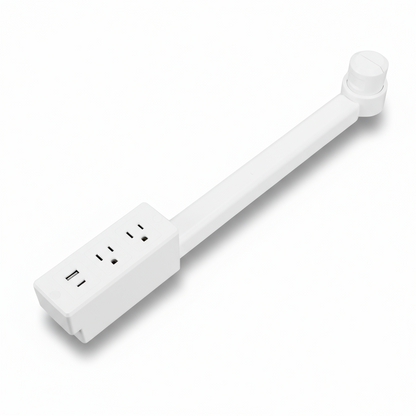 Telescoping and Rotating Outlet Extender with USB and USB C (US Plugs)